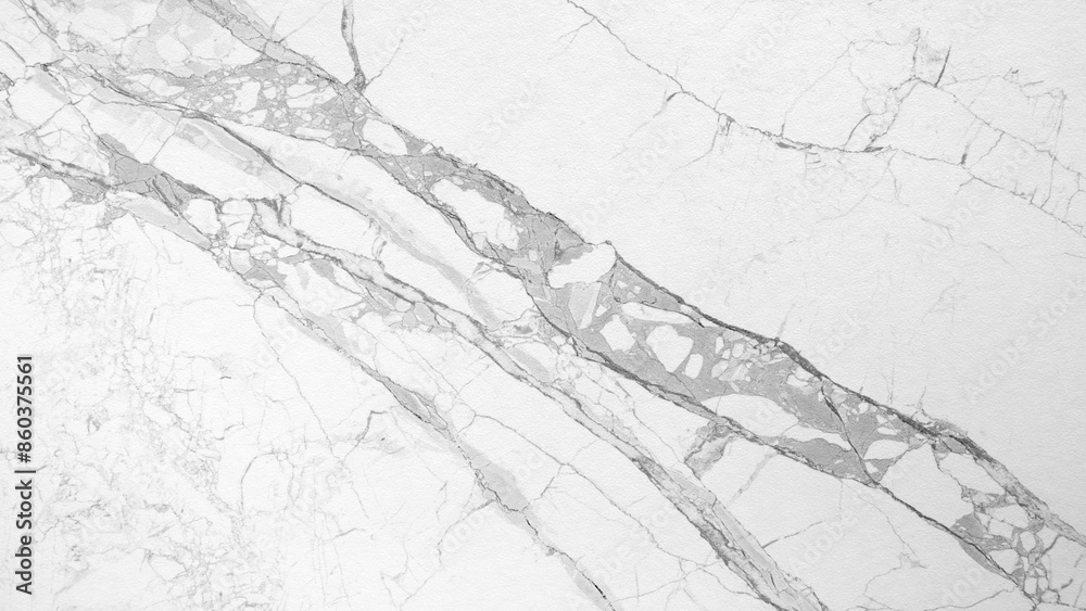 Poster a white marble slab with a crack in it. the crack is long and extends from the top to the bottom of 