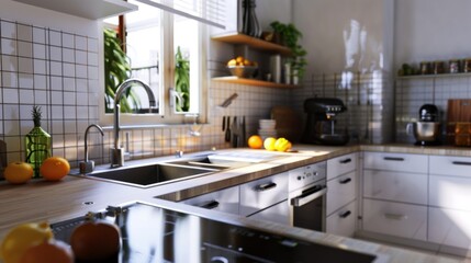 225. Kitchen with a countertop, sink, and kitchen appliances