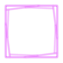 purple frame square neon light