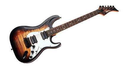 a guitar musical instrument isolated over transparent background