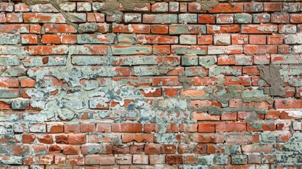 Naklejka premium Rustic Brick Wall Texture for Urban Backdrops Generative AI