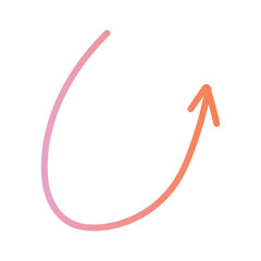 Colourful Abstract Free Flowing Doodle Arrow