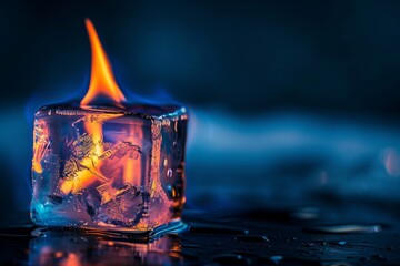 氷の中にある炎