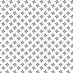 Fototapeta premium Geometric floral set of seamless patterns. Black and white vector backgrounds. 