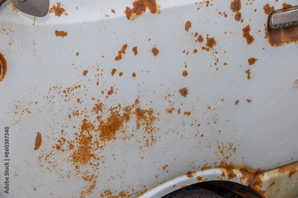 Wall mural 車のボディ 劣化 Car body deterioration and rust, dents