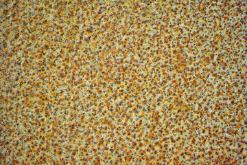 Texture, dots and wallpaper with color, abstract and closeup of pattern, art and creative with design. Decoration, grainy or circle for vintage background, details and spot for shape, print or grunge