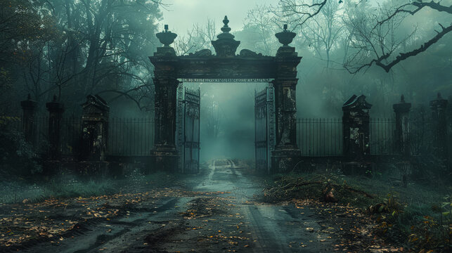 old gate in the part generated by AI