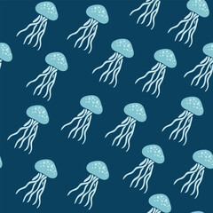 Underwater sea plants pattern. Seamless vector pattern for textile and fabric
