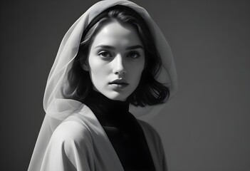 Beautiful girl front view photo