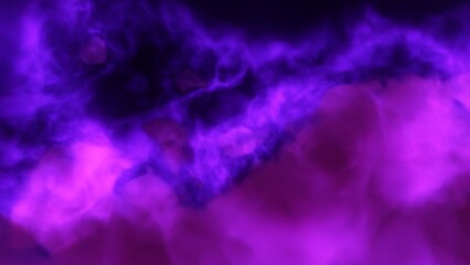 A blue and purple space background with stars and a galaxy
