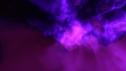 A blue and purple space background with stars and a galaxy
