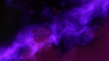 A blue and purple space background with stars and a galaxy
