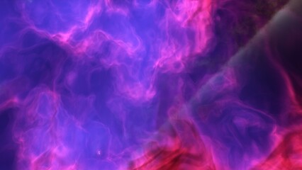 A blue and purple space background with stars and a galaxy