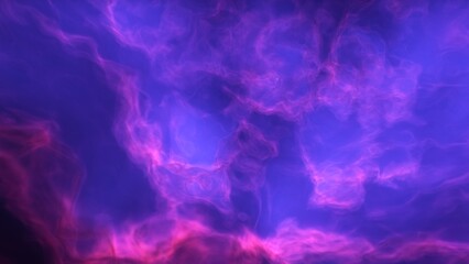 A blue and purple space background with stars and a galaxy