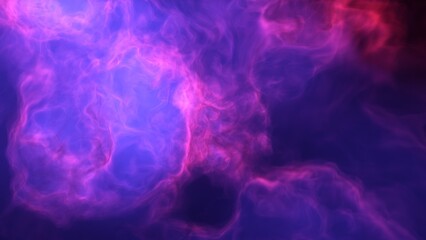 A blue and purple space background with stars and a galaxy