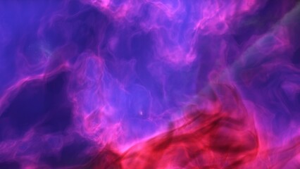 A blue and purple space background with stars and a galaxy