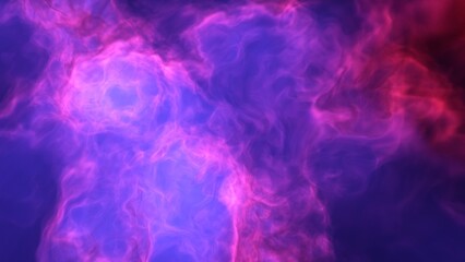 A blue and purple space background with stars and a galaxy