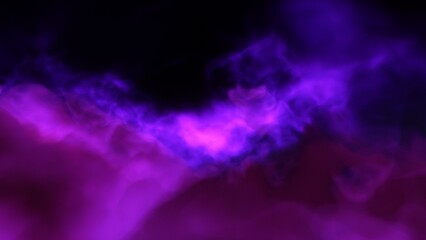 A blue and purple space background with stars and a galaxy