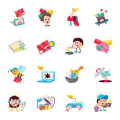 Handy Flat Stickers of Postal Service 

