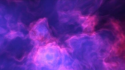 A blue and purple space background with stars and a galaxy
