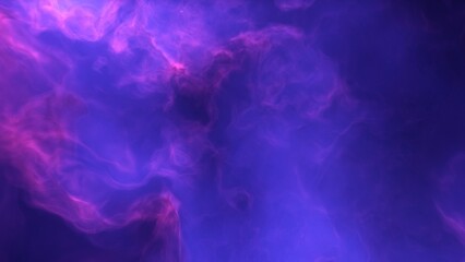 A blue and purple space background with stars and a galaxy
