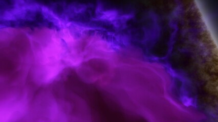 A blue and purple space background with stars and a galaxy