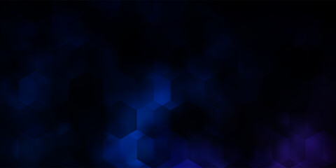 Dark Pink, Blue vector backdrop with hexagons.