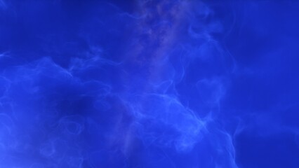 A blue and purple space background with stars and a galaxy