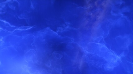 A blue and purple space background with stars and a galaxy