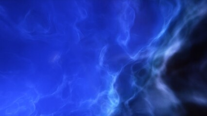 A blue and purple space background with stars and a galaxy