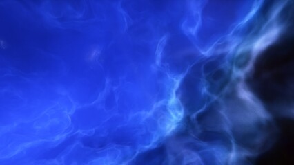 A blue and purple space background with stars and a galaxy