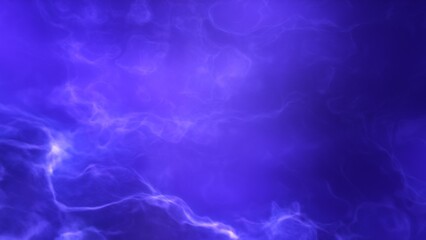 A blue and purple space background with stars and a galaxy