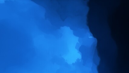 A blue and purple space background with stars and a galaxy