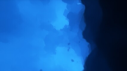 A blue and purple space background with stars and a galaxy