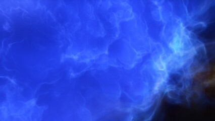 A blue and purple space background with stars and a galaxy