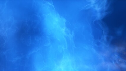 A blue and purple space background with stars and a galaxy