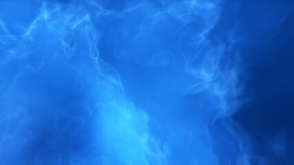 A blue space background with stars and a galaxy