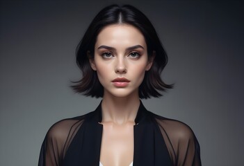 Fototapeta premium Beautiful girl front view photo