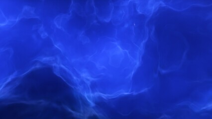 A blue space background with stars and a galaxy