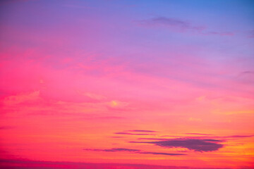 Beautiful , luxury soft gradient orange gold clouds and sunlight on the blue sky perfect for the background, take in everning,Twilight, Large size, high definition landscape photo