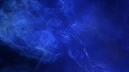 A blue space background with stars and a galaxy