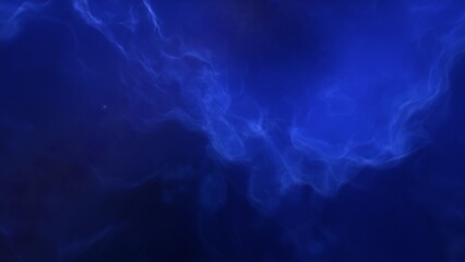 A blue space background with stars and a galaxy