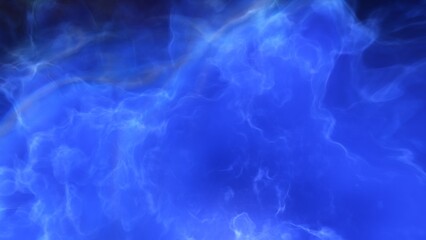 A blue space background with stars and a galaxy