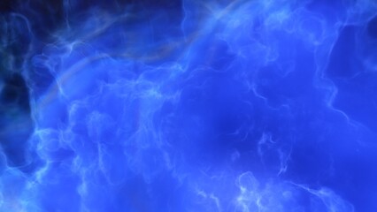 A blue space background with stars and a galaxy
