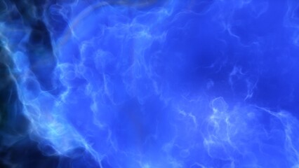 A blue space background with stars and a galaxy