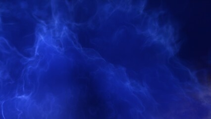 A blue and purple space background with stars and a galaxy