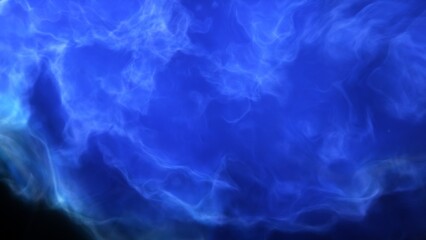 A blue and purple space background with stars and a galaxy