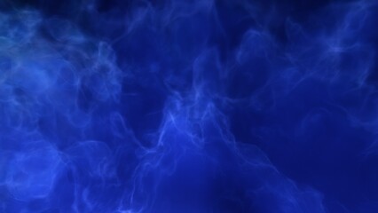 A blue and purple space background with stars and a galaxy