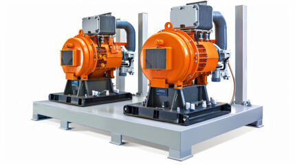 Condensate Pumps: Pumps for removing condensate from condensers isolated on white background