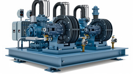 Condensate Pumps: Pumps for removing condensate from condensers isolated on white background